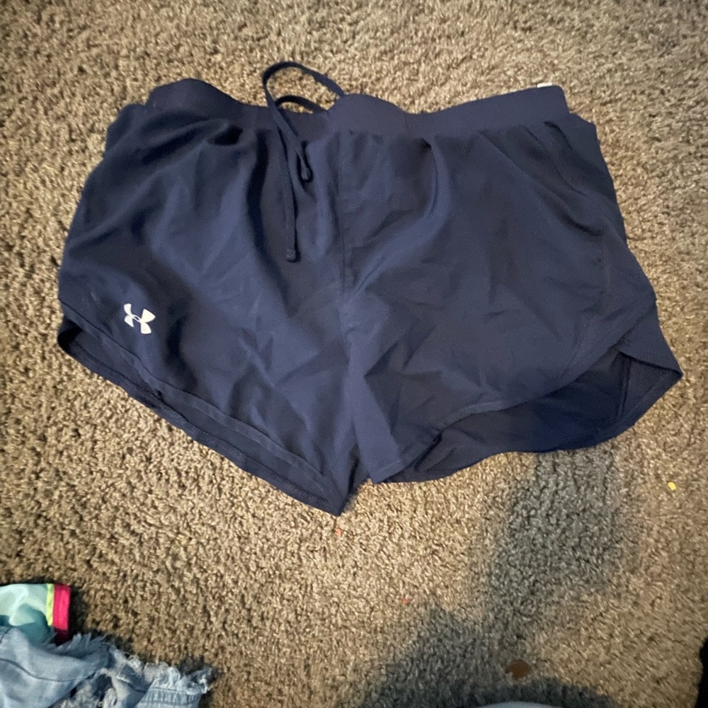 Under armour blue running shorts size medium